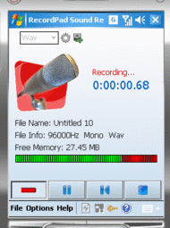 RecordPad  Recorder Windows CE screenshot